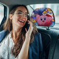 thumbnail image 5 of Kirby Deluxe Game Car Headrest Cover Decor Vehicles Seat Pillow Cover Protector Accessories Auto Front/Rear Seats Head Rest Cover Universal Fit Most Cars Sedan SUV Van, 5 of 7
