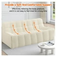 thumbnail image 5 of 3-Seater Sofa in a Box, 75” Corduroy Beige Floor Sofa Couch with Memory Foam for Bedroom, Apartment, Comfy Upholstered Foam Couch Sofa, No Assembly Require 75" L, 5 of 5