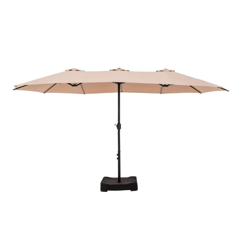 black and white patio umbrella with fringe Garden Umbrella Black  with White fringe