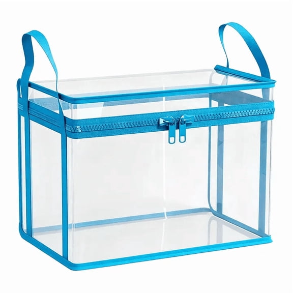 Extra Large Clear Storage Bags with Zipper Handles, Heavy Duty Thick Clear Bins for Clothes Blankets Toys Moving, Foldable Closet Organizer Storage Containers