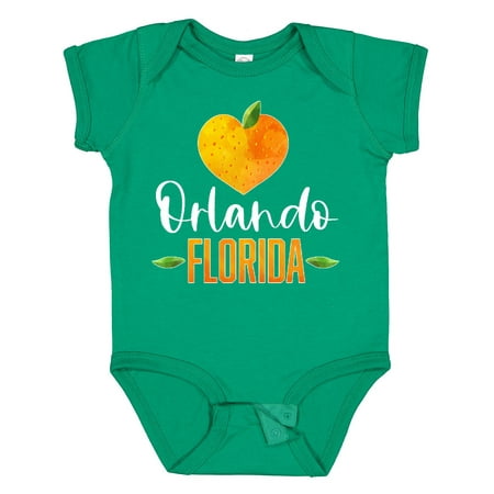 

Inktastic Orlando Florida Orange in Heart Gift Baby Boy or Baby Girl Bodysuit