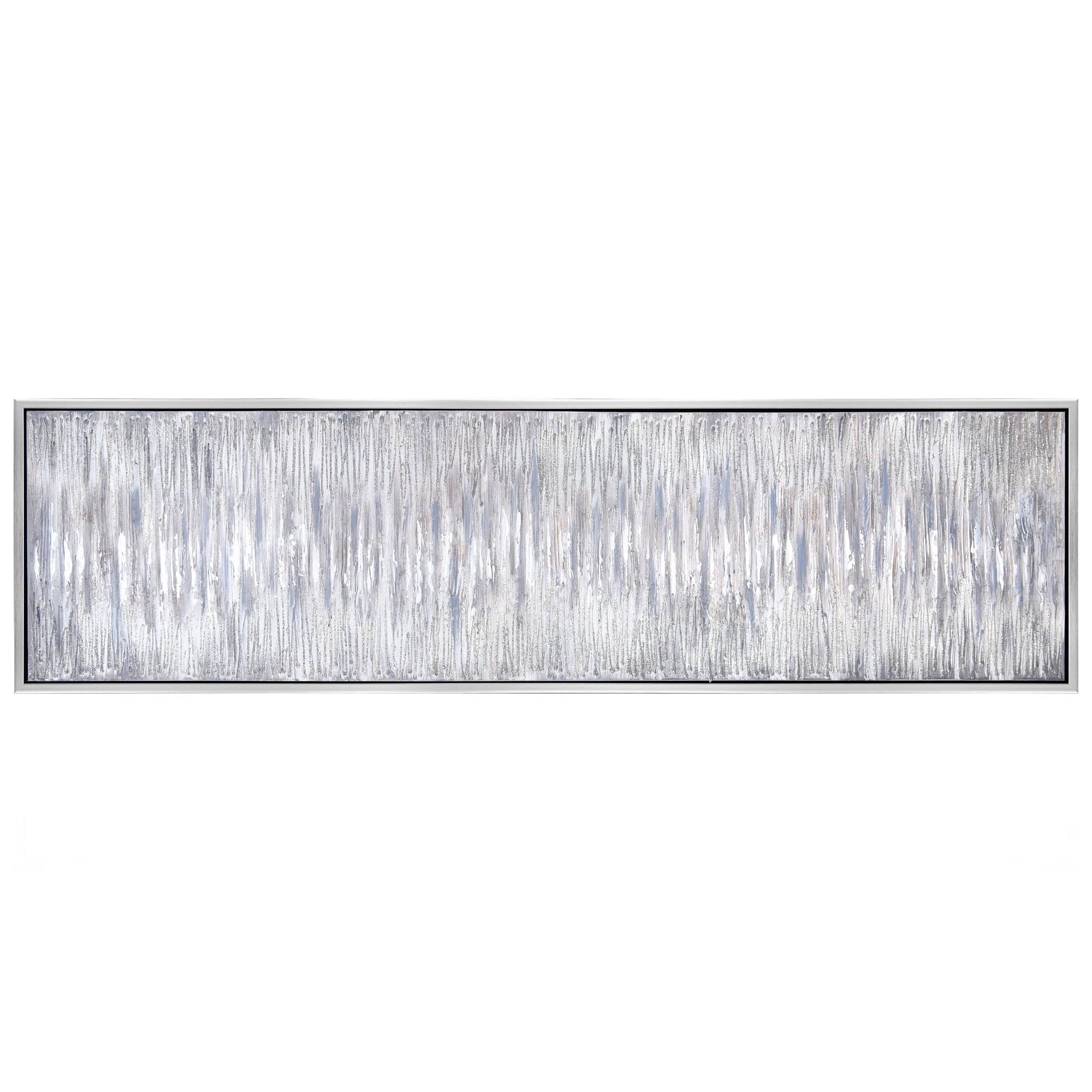 Empire Art Direct Gray Field Textured Metallic Hand Painted Wall Art, 20" x 72" x 1.5", Ready to Hang