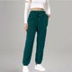 thumbnail image 4 of Gibobby Pantalones para mujer deportivos Pantalones de chándal de forro polar peludo para mujer, pantalones de forro polar con cordón grueso y cálido para invierno(Verde,G), 4 of 5