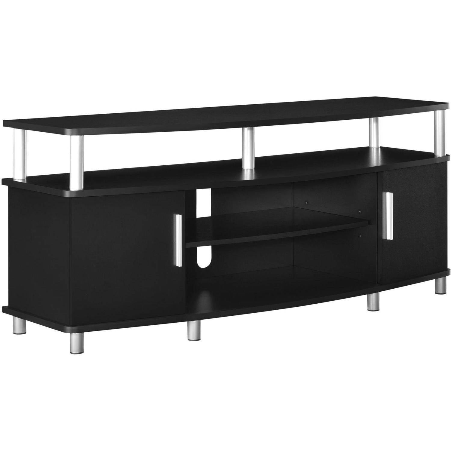 Carson Tv Stand For Tvs Up To 50 Multiple Finishes Black And Cherry Walmart Com Walmart Com