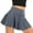 Gray, variant on IROINNID Short Elastic Waist Skirt For Women Fake Two-piece Running Casual Yoga Tennis Skirt Solid Color Skirt