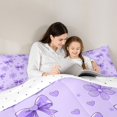 thumbnail image 4 of Manfei Coquette Bow Full Size Comforter Sets,Purple Dreamy Bowtie Bedding Comforter Set,Reversible,3-Piece,1 Comforter and 2 Pillowcases, 4 of 7