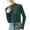 Green, variant on Fashion Women's Casual Comfortable Long Sleeve TurtleNeck Solid Blouse Top Green L Rollbacks