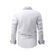 thumbnail image 4 of Blusa y camisa de manga larga con cuello vuelto para hombre, cárdigan liso de moda con cuello vuelto, camisa de negocios con botones, blusa de poliéster para hombre, 4 of 8