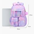 thumbnail image 3 of Heart Dot Print Polyester Backpack , Large Capacity Lightweight Casual Daypack with Breathable Padded Shoulder Straps, Multi-Pocket Storage Bag for Daily Commuting & Travel, 3 of 9