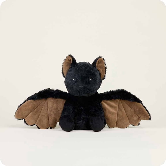Warmies Black Bat Cozy Plush, Heatable & Weighted Stuffed Animal - Lavender Scented Plushie for Warmth & Comfort - Cute Soft Plush Toy for Adults & Children