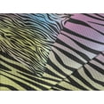 thumbnail image 4 of Ambesonne Savannah Quilted Bedspread Set 3 Pcs, Colorful Wildlife Zebra, King Size, Yellow Coral Pink, 4 of 5