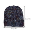 thumbnail image 2 of Raindrops Knitting Hat in Navy Blue for Lady with Warm Function and Simple Design 20x8.3in Size 1Pcs, 2 of 8