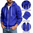 thumbnail image 5 of Smsaxvxz Oversized Hoodies for Men Fashion Solid Full Zip Lightweight Fall Sweatshirts (Available in Big & Tall), 5 of 7