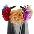 thumbnail image 4 of Halloween Rose Decor Veil Makeup Veil for Festival Carnival Party (Colorful Pattern), 4 of 9