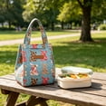 thumbnail image 6 of Insulated Lunch Bag Reusable Hawaii Floral Print Tote Proof Thermal Bag Large Capacity Ideal for Work School Picnics, 6 of 6