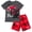 Miles Morales Red Grey, variant on Marvel Avengers Spider-Man Little Boys T-Shirt and French Terry Shorts Outfit Set Toddler to Big Kid