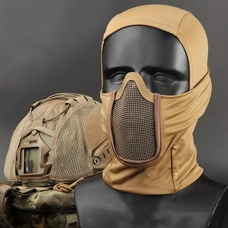 Balaclava Mesh Mask Tactical Airsoft Full Face Protective Mask Ninja Style Hood