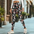 thumbnail image 4 of Renewold Snowman Stocking Ho Ho Womens Yoga Pants with Pockets High Waisted Workout Yoga Pants Ankle Pants Tummy Control Premium Soft Compression Pants 80s 90s Sportswear, M, 4 of 8