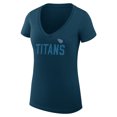 thumbnail image 2 of Women's G-III 4Her by Carl Banks Navy Tennessee Titans Dot Print V-Neck Fitted T-Shirt, 2 of 3