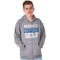 thumbnail image 5 of US Airforce Service Before Self Zip Up Hoodie Men's Women's Brisco Brands S, 5 of 6
