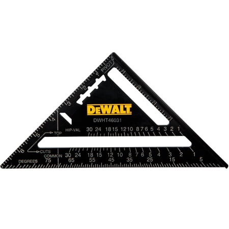 UPC: 0076174460315 | DEWALT DWHT46031 Square Alum Black 7 In Graduations 8ths