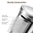 thumbnail image 5 of TINANA Small Trash Can with Swing Lid, 1.7 Gallons/6.5 Liters, 2 Pack Stainless Steel Wastebasket with Lid, Cylindrical Garbage Can for Bathroom, Kitchen, and Office, Silver, 5 of 6