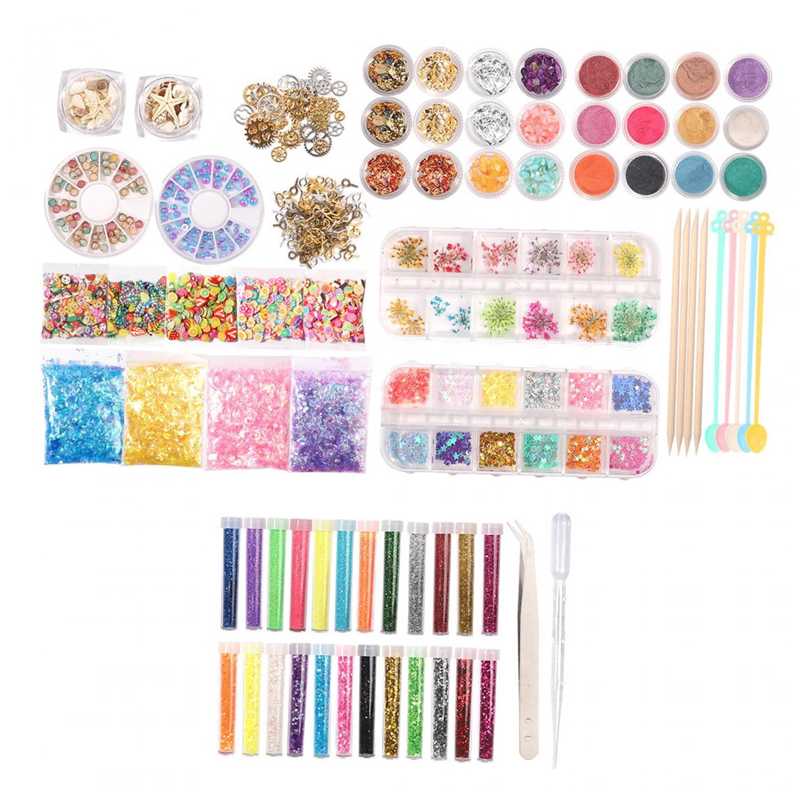 Milageto Resin Decoration Accessories Set Epoxy Art Crafts Tools Nail Art Decorations for