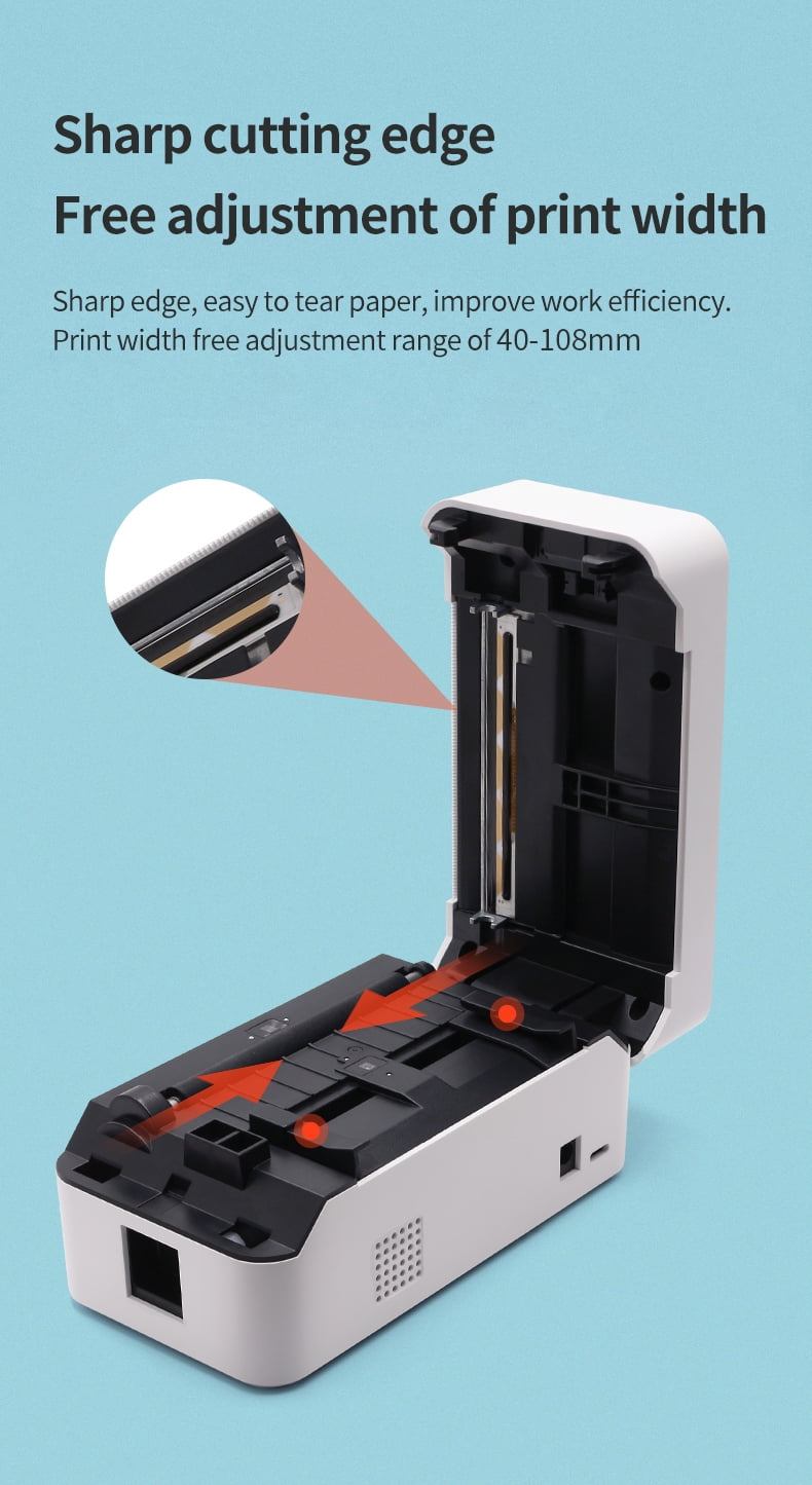 SIHAO Bluetooth Thermal Shipping Label Printer, 4x6 Wireless Label Maker for Small Business and Packages, Compatible with iPhone, Android, Windows, Widely Used for USPS UPS Ebay Amazon Shopify Etsy