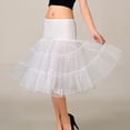 thumbnail image 3 of CYYPLAS 50s Women Skirts White Vintage Tulle Underskirt Retro Tutu for Bridal Regular 1PC, 3 of 5