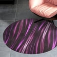 thumbnail image 4 of Purple Silky Wave Background Round Carpet Circle Rug Outdoor Patio Area Rug Washable Large Area Rugs Hallway Room Decor Fitness Mats, 4 of 8