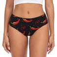 thumbnail image 1 of Balery Red Hot Chili Ropa Interior de Algodón para Mujer con Dibujo – Braguitas Cómodas y Elásticas, Estilo Clásico-Small, 1 of 6