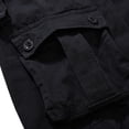 thumbnail image 4 of YLSDY Men's Summer Cargo Shorts Outdoor Travel Hiking Shorts with Drawstring Hem Solid Color Multi-Pockets Straight Baggy Bermuda Shorts Black XL, 4 of 9