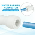 thumbnail image 3 of Conector de unión recta para purificador de agua Uxcell, accesorios de tubo de conexión rápida para filtro de agua RO DI 15 3/8" x 1/4", 3 of 7