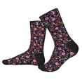thumbnail image 2 of Rocae Dancing Skeletons Floral Garden for Adult Socks Casual Athletic Stretchy Loose Socks for Women Men Non-Slip Middle Tube Socks, 2 of 7