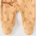 thumbnail image 5 of KPOPLK Newborn Baby Boys Girls Onesie Pajamas Soft Coton Tie Side Footie Pjs Bodysuit Infant Sleeper Baby Sleep Gown with Mittens Size 3-6 Months, 5 of 6