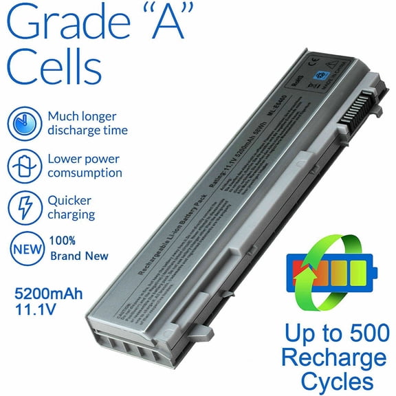 5200mAh Laptop Battery For Dell Latitude E6400 E6410 E6500 E6510 PT434 MP303 New