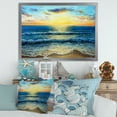 thumbnail image 3 of Designart 'Sunrise Glow On The Ocean Waves I' Nautical & Coastal Framed Art Print, 3 of 4