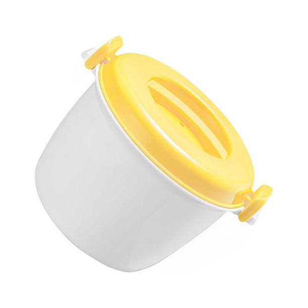 Bewildely Olla arrocera de 3,8 l, vaporera para microondas, minifabricante de horno, contenedor de cocina, utensilios para sopa, olla de vapor Cocina y Comedor Amarillo S Bewildely HA083783-01