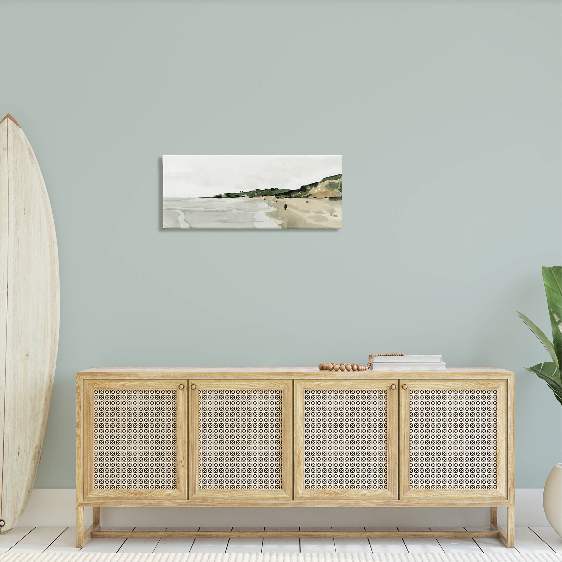 Stupell Industries Summer Coast Distant Beach Shore Painting Gallery Wrapped Canvas Print Wall Art, Design by Emma Caroline