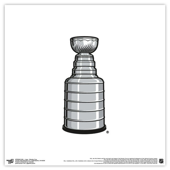 Gallery Pops NHL Logo - Stanley Cup Wall Art, Unframed Version, 12" x 12"