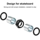 thumbnail image 4 of 112 Piezas Kit de Hardware de Camión de Monopatín Espaciadores de Monopatín Tuercas de Eje Longboard Accesorios de Monopatín, 4 of 5