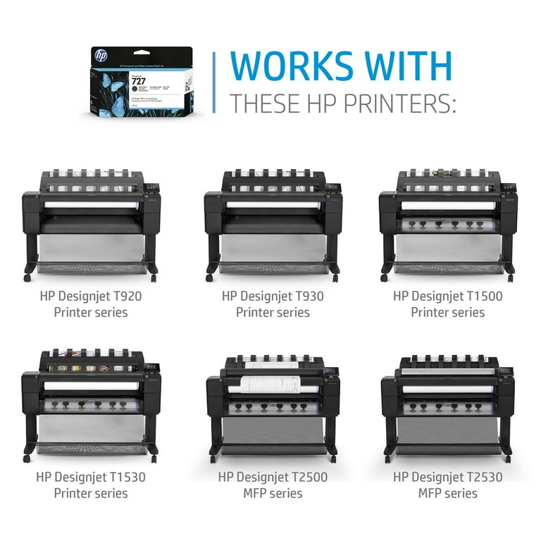 HP DesignJet 727 Matte Black Ink Cartridge 300 Ml (C1Q12A
