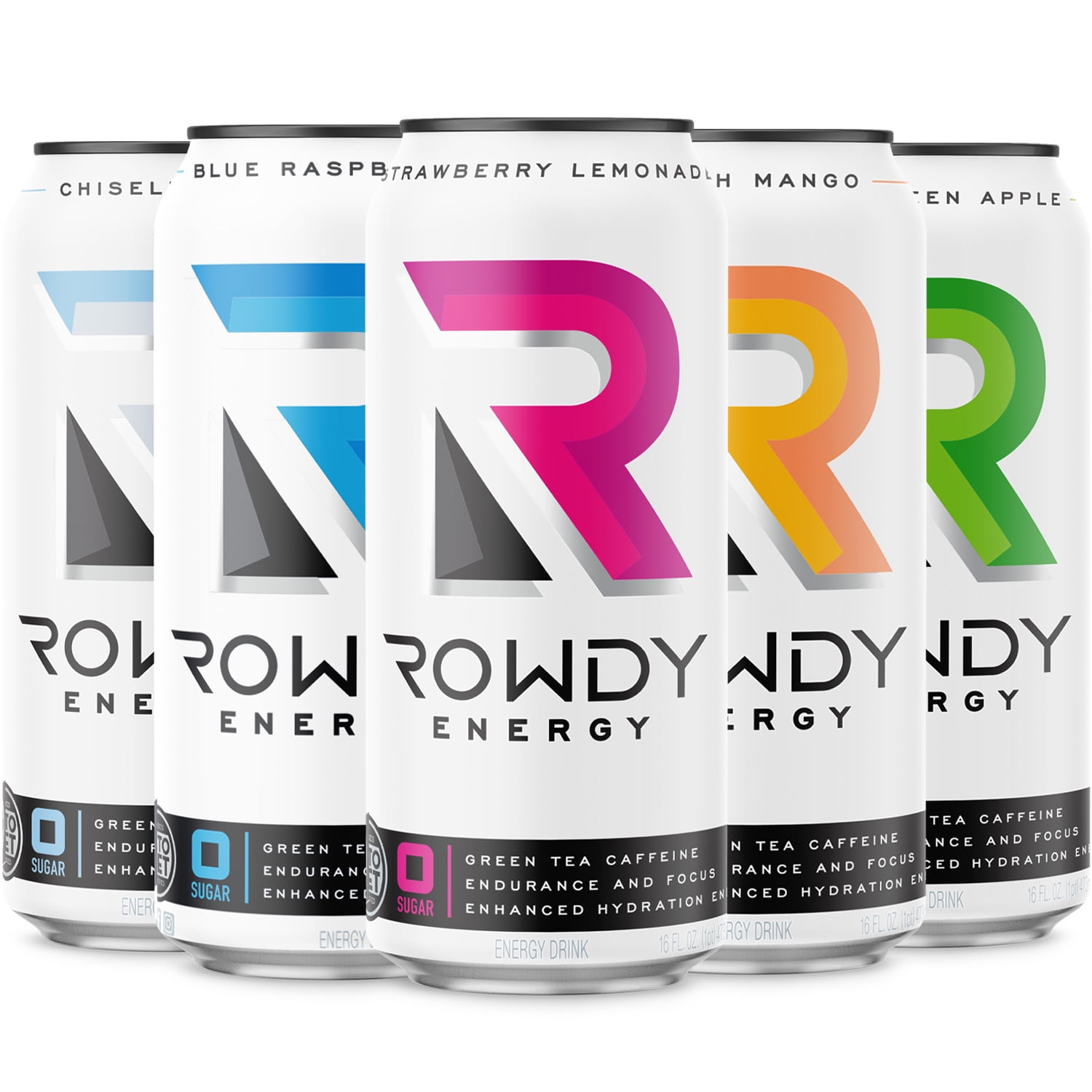 Rowdy Energy, Sugar Free Energy Drink, Variety Pack, 16 fl oz, 12 Pack