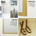 thumbnail image 6 of VIGO Meridian 34 in. W x 62 in. H Framed Fixed Tub Screen Door in Matte Brushed Gold with 3/8 in. (10mm) Fluted Glass, 6 of 10