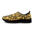 thumbnail image 3 of Psesaysky Yellow Pattern Printed Shoes for Girls Women Low-Cut Casual Shoes Lightweight Breathable Walking Sneakers Suitable for Spring and Autumn, 3 of 6
