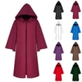 thumbnail image 4 of Renaissance Cloak with Hood Men Women, Medieval Vintage Cape Halloween Costume Cosplay Wizard Witch Cloak, 4 of 5