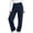 Navy #65, variant on WULMLEO Women's Corduroy Straight Leg Pants Elastic Back Waist Button Zip Fly Loose Casual Trousers with Pockets Black 2XL