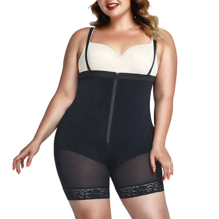 Shapellx Women Plus Size Firm Tummy Compression Bodysuit Shapewear with Butt  Lifter 2XL 