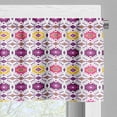 thumbnail image 3 of Ambesonne Guatemalan Valance Pack of 2, Tribal Ornament Vintage, 54"X18", Purple Yellow White, 3 of 5