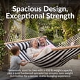 thumbnail image 5 of Sunnydaze 2-Person Quilted Polyester Spreader Bar Hammock, 450 lb Capacity - Black and White Stripe, 5 of 11